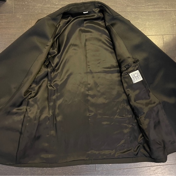 🆕Toteme Loreo Tuxedo Blazer black Jacket size xs double-breasted silk - Picture 6 of 8